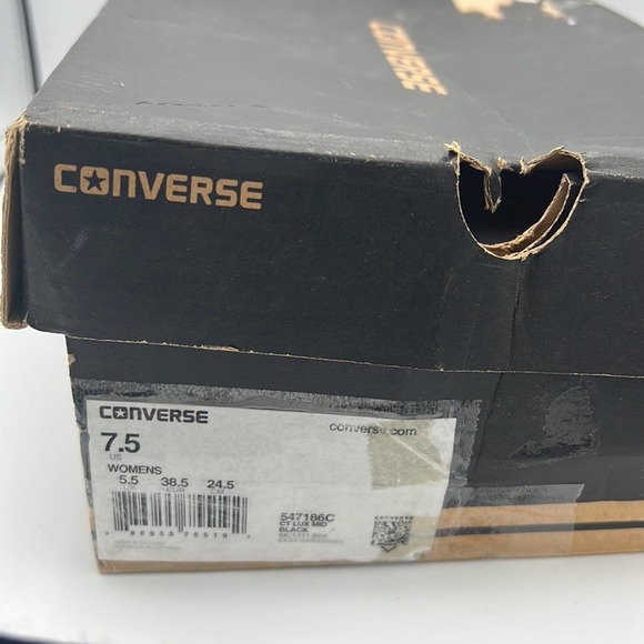 RARE Chuck Taylor All Star Lux Embossed Reptile Mid Top Sneaker Wedges sz7.5 - Picture 14 of 14